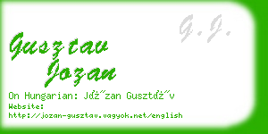 gusztav jozan business card